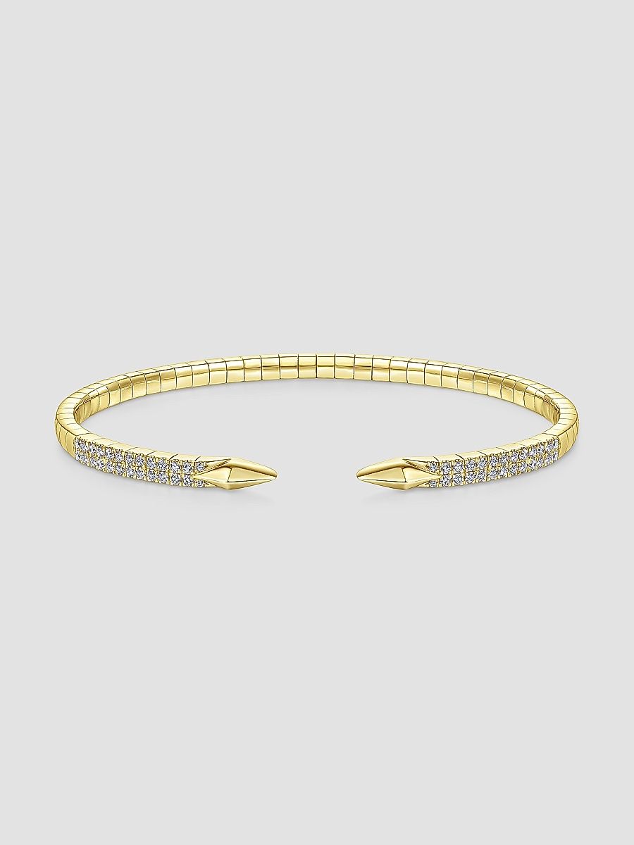 Gabriel & Co Women's Kaslique Split 14K Yellow Gold & 0.5 TCW Diamond Spear Bangle - Yellow Gold