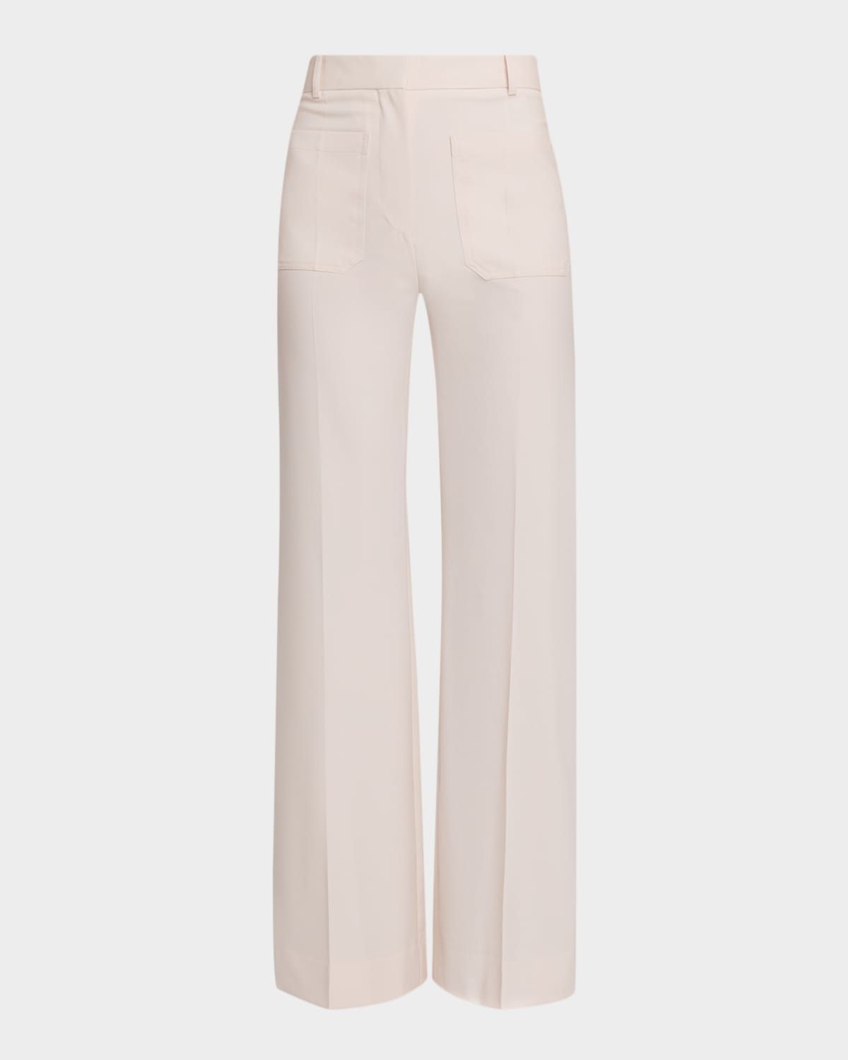 Alina Patch-Pocket Wide-Leg Trousers