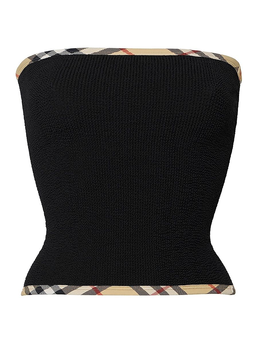 Women's Burberry x Hunza G Devyn Swim Skirt & Tube Top - Black