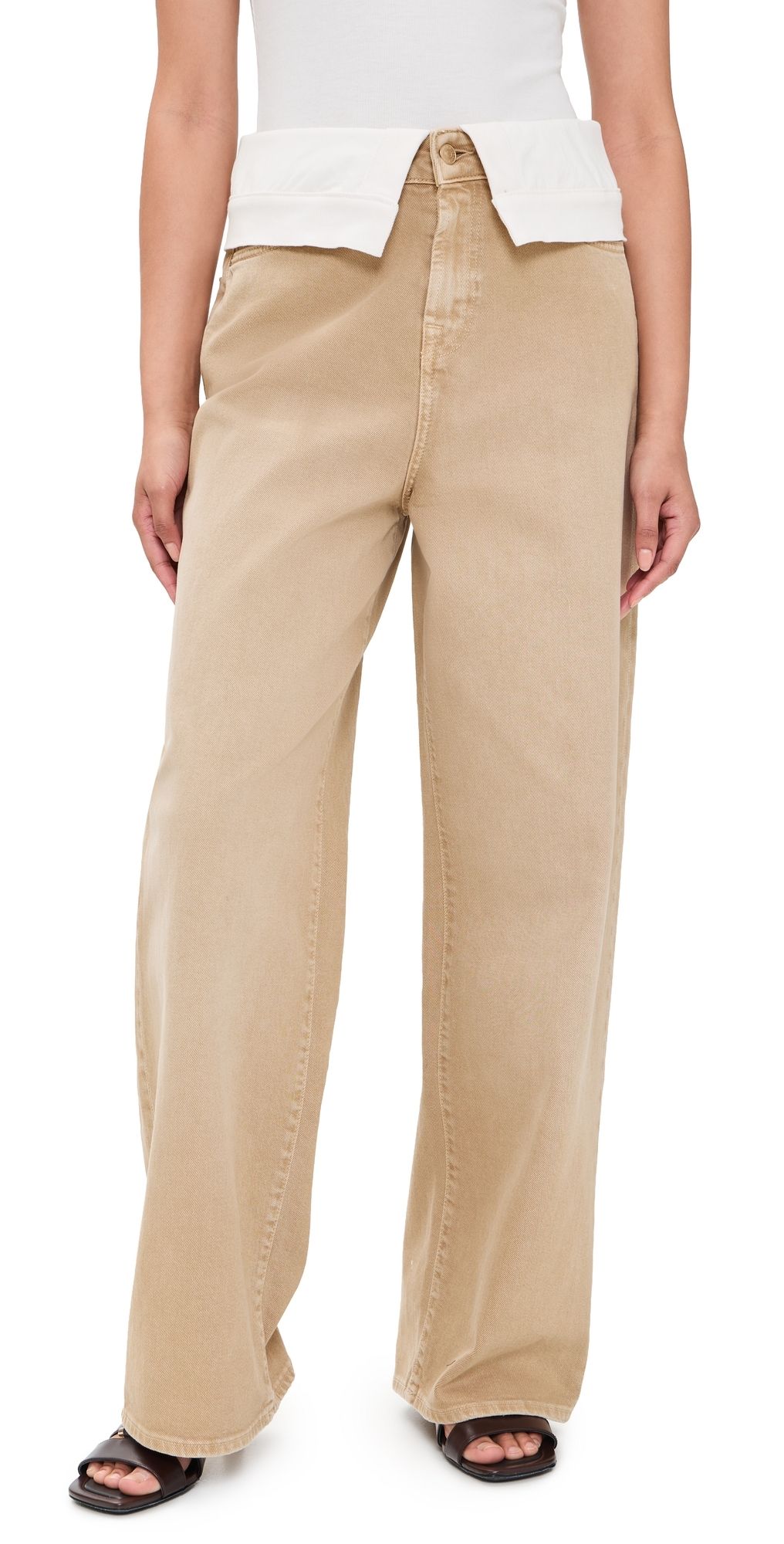 7 For All Mankind Double Layer Slouchy Wide Leg Jeans Colored Mankind 29