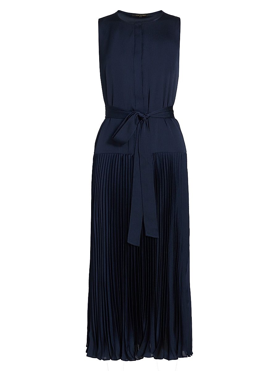 Women's Maxine Satin Midi-Dress - Midnight Blue - Size XXL