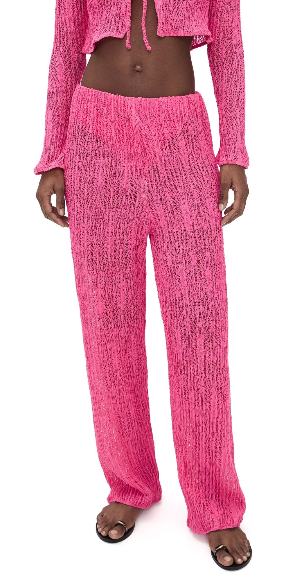 Peixoto Evy Pants Pink Weave L