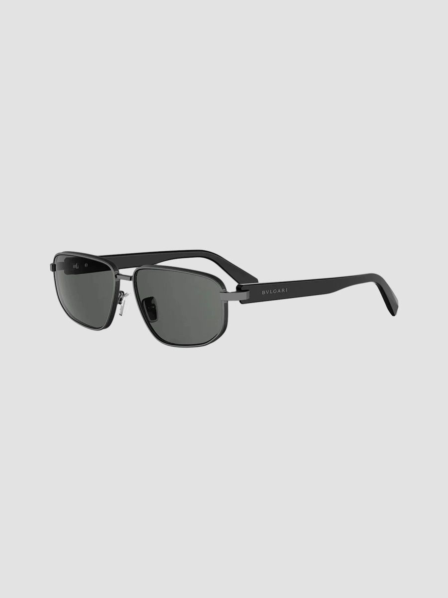 BVLGARI Men's Octo 58MM Rectangular Sunglasses - Black