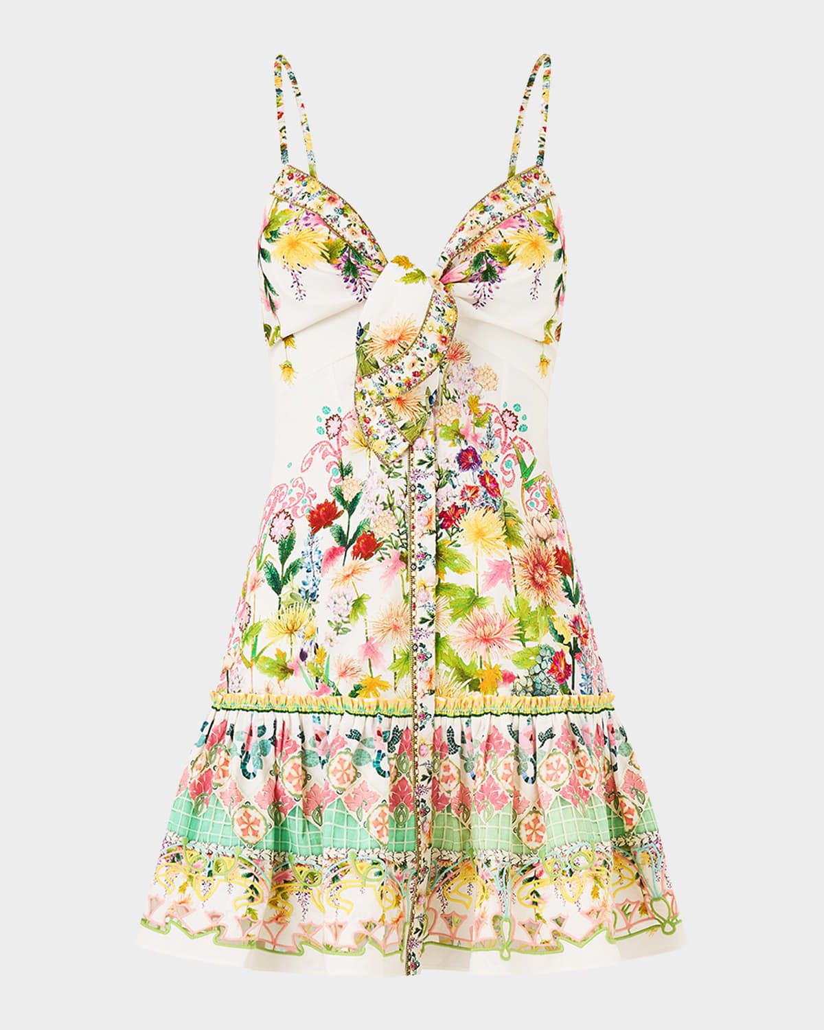 Tie-Front Mini Dress