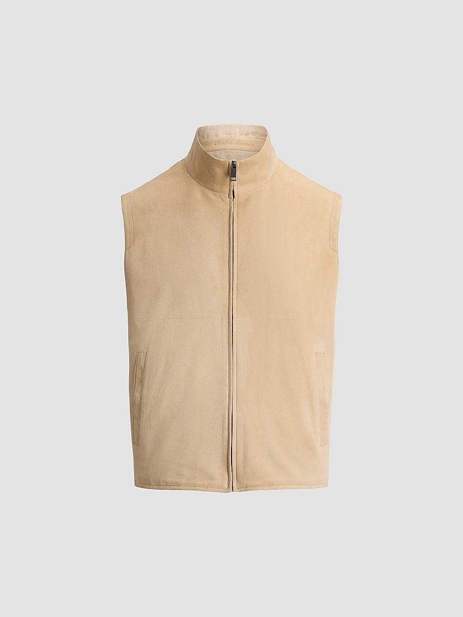 Men's Classic Suede-Jamison Vest - Champagne - Size Large
