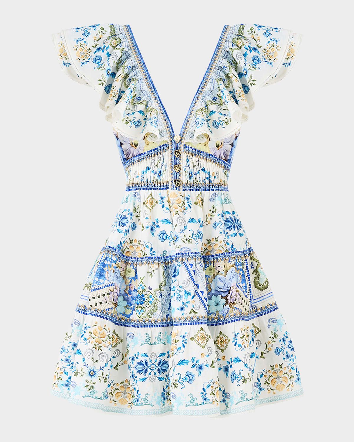 My Homespun Heart Tiered Frill Mini Dress