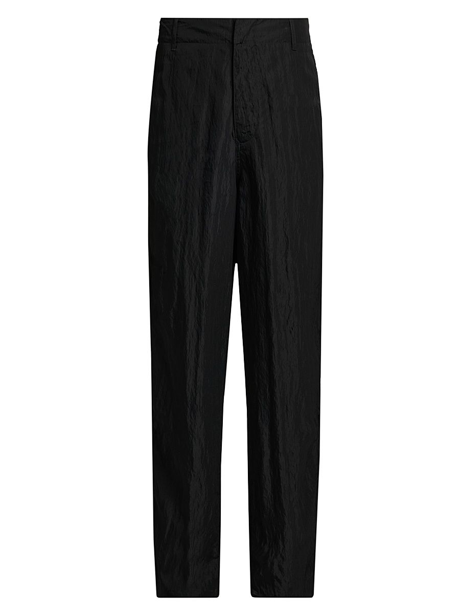 Men's Crinkle Texture Trousers - Anthracite - Size 40