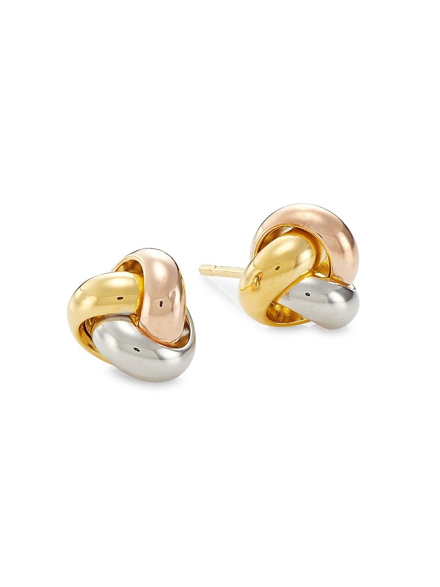 Women's 14K Gold Knot Stud Earrings - Yellow Gold