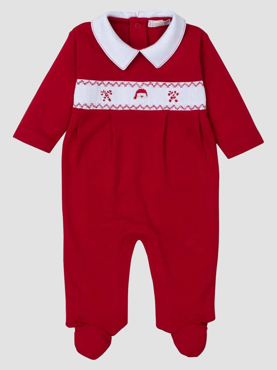 Kissy Kissy Girl's Baby Girl's Holiday Medley Pima Cotton Footie - Red - Size 6 Months