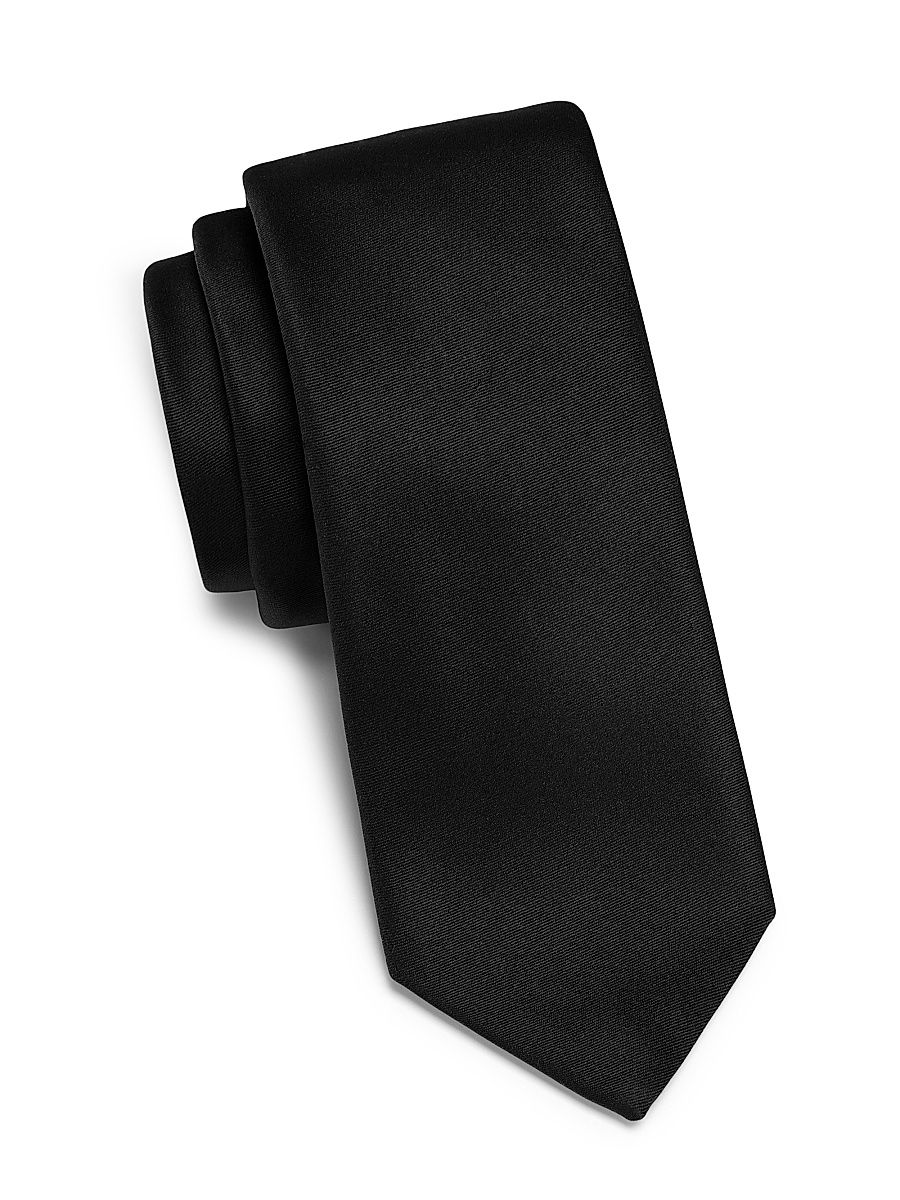 Men's Cravatta Silk Jacquard Tie - Nero