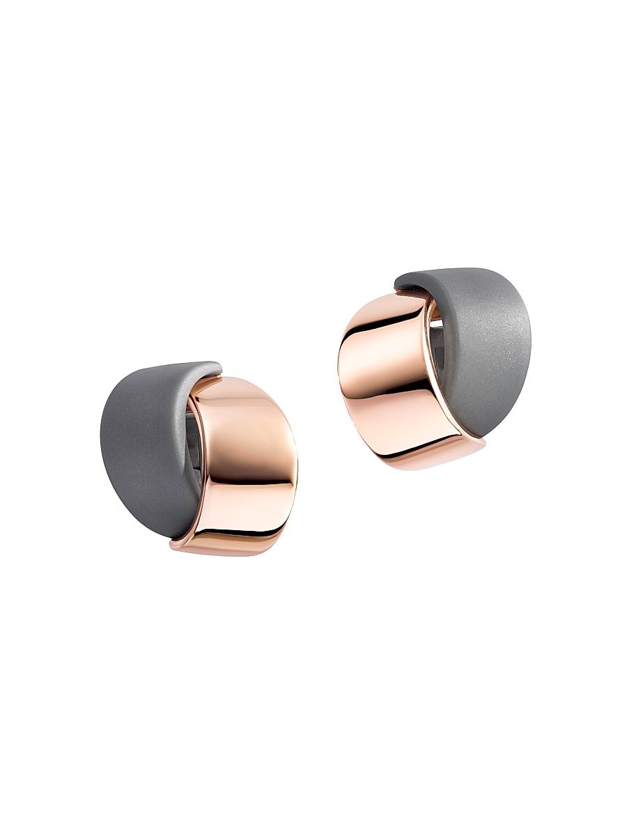 Women's Abbraccio 18K Rose Gold & Titanium Earrings - Rose Gold