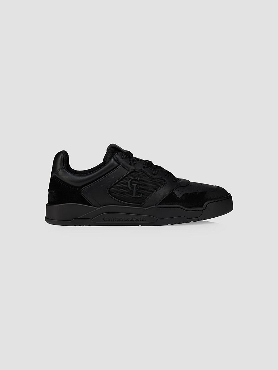 Christian Louboutin Men's Basketball 1 Retro Sneakers - Black - Size 11.5