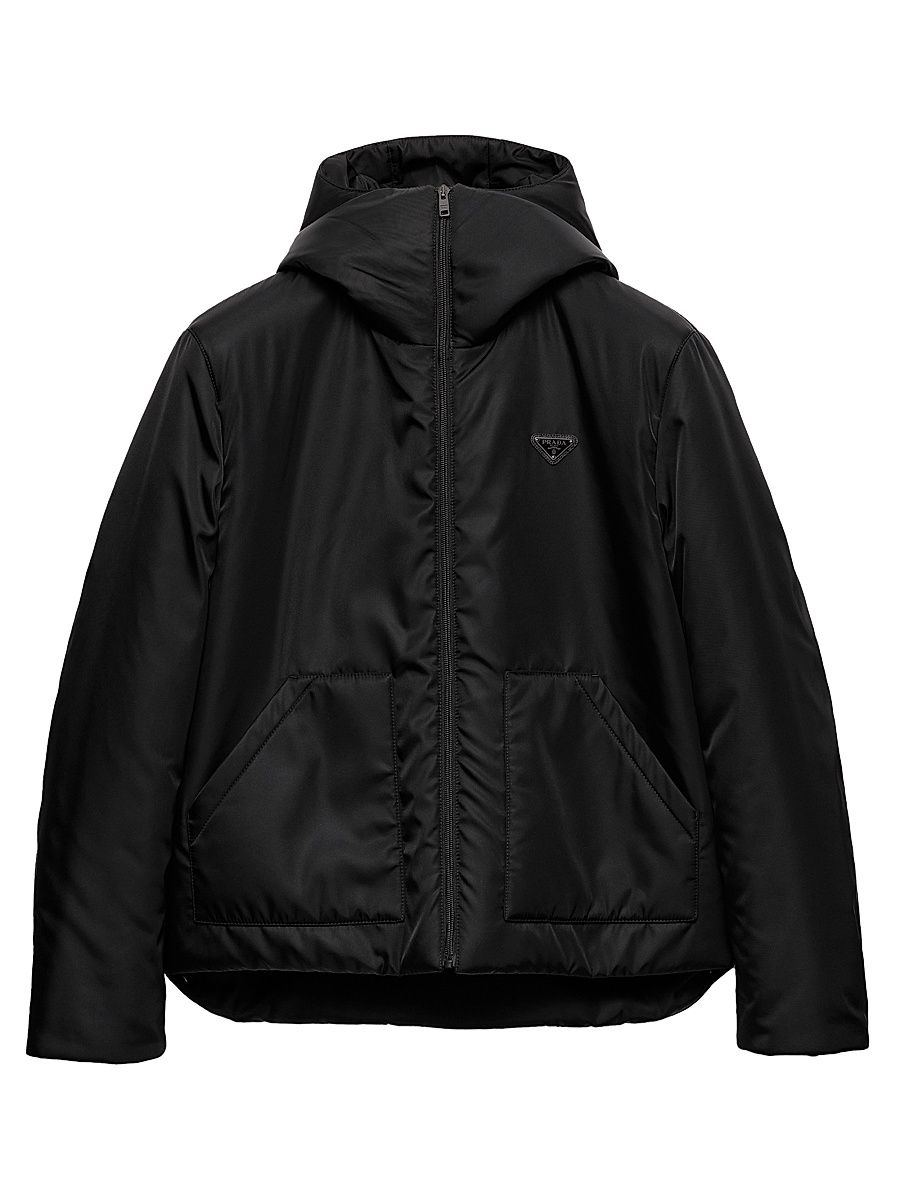 Men's Re-Nylon Hooded Jacket - Black - Size 50