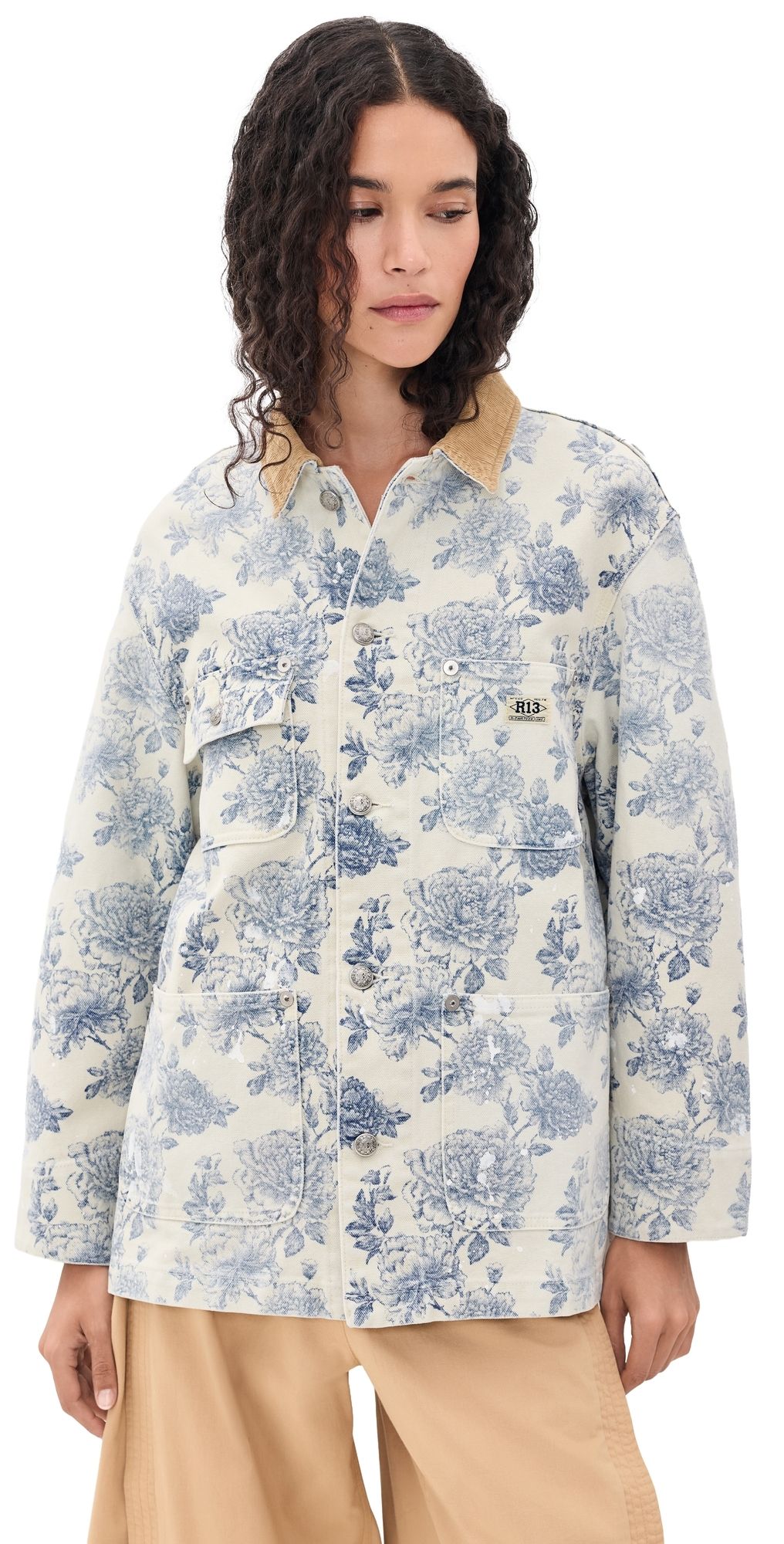R13 Relaxed Chore Jacket Dustbloom Indigo S