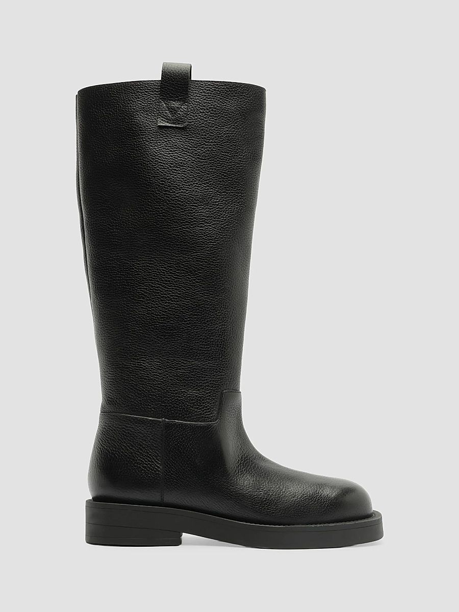 Women's Betty Leather Knee-High Boots - Black - Size 6.5