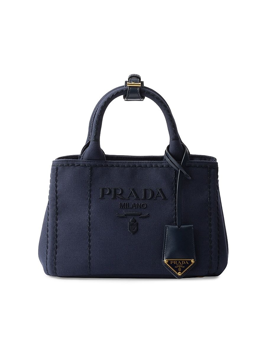 Women's Jardiniere Mini Cotton Canvas Top Handle Bag - Blue