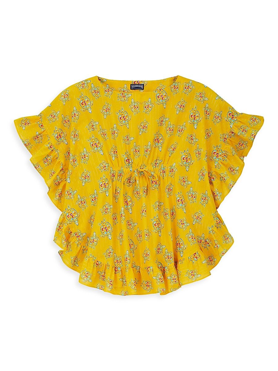 Little Girl's & Girl's Turtle Cotton Top - Yellow - Size 12