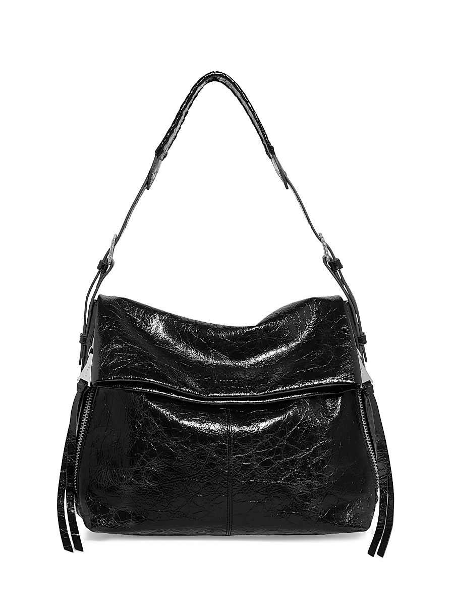 Women's Bali Shoulder Bag - Black Crinkle