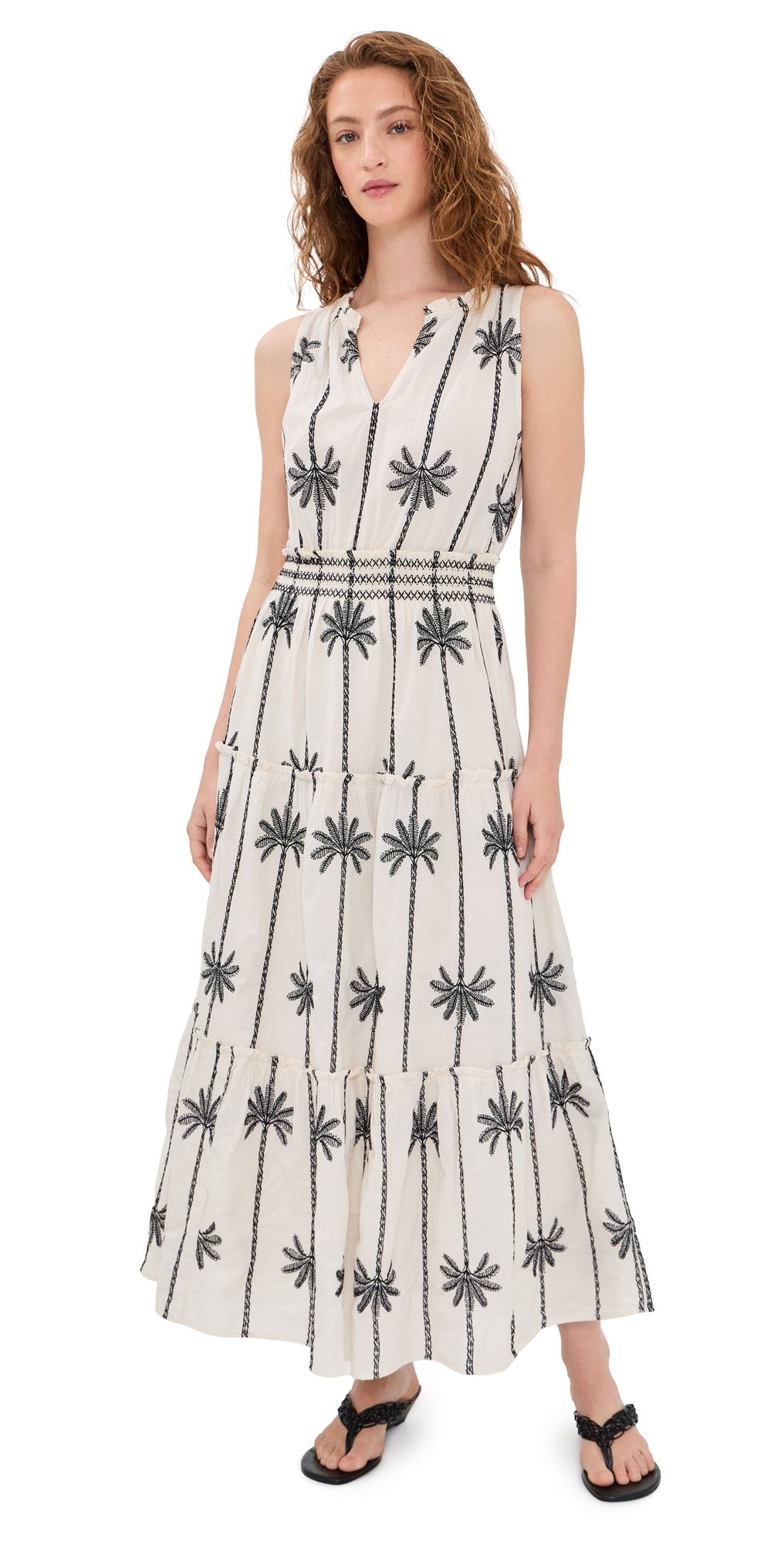 RAILS Loulou Dress Embroidered Palms XS