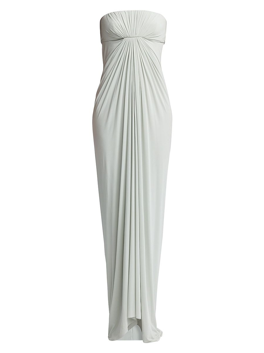 Women's Draped Jersey Strapless Dress - Ice - Size 0