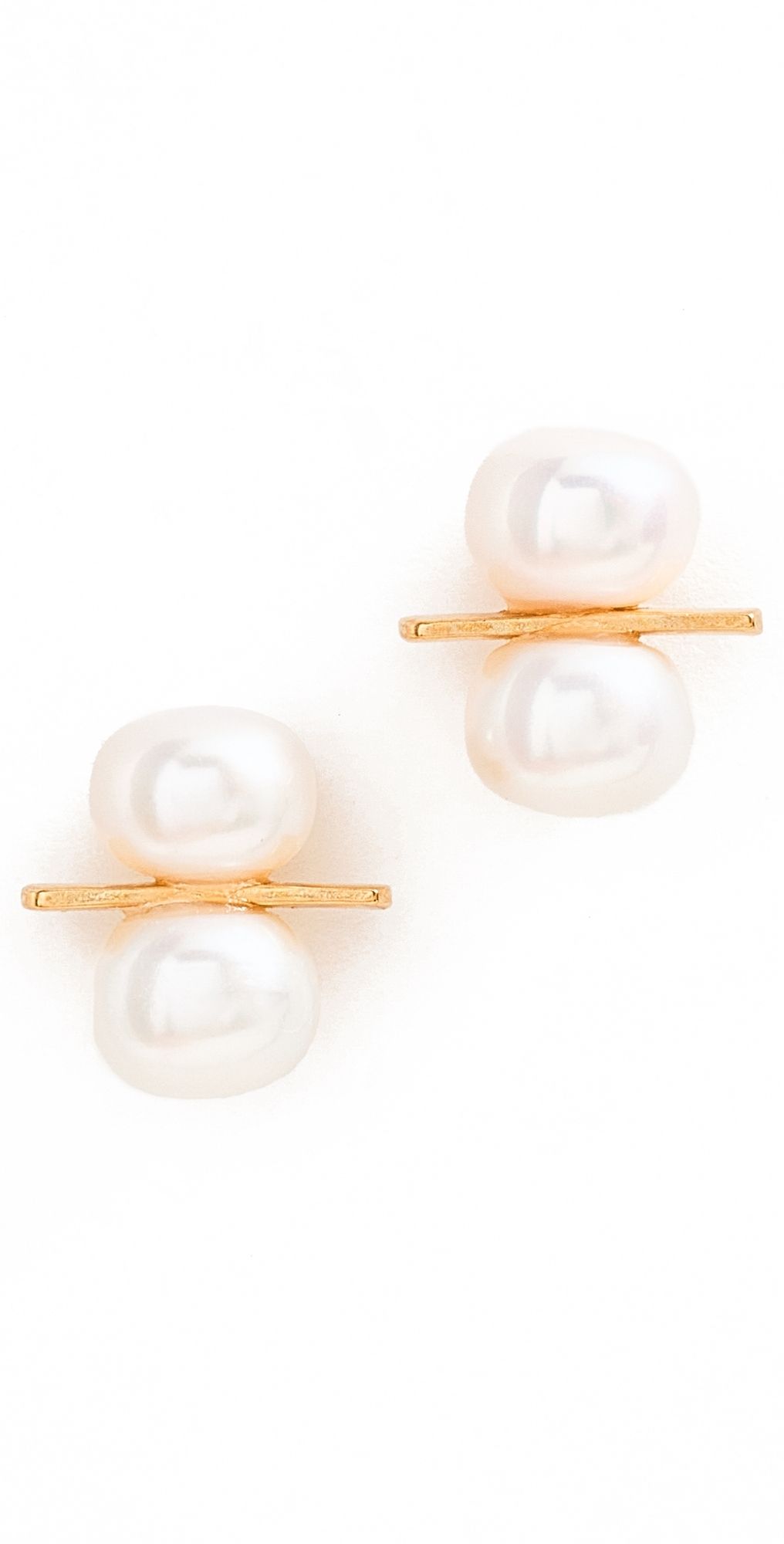 Brinker + Eliza Mallow Studs Pearl One Size
