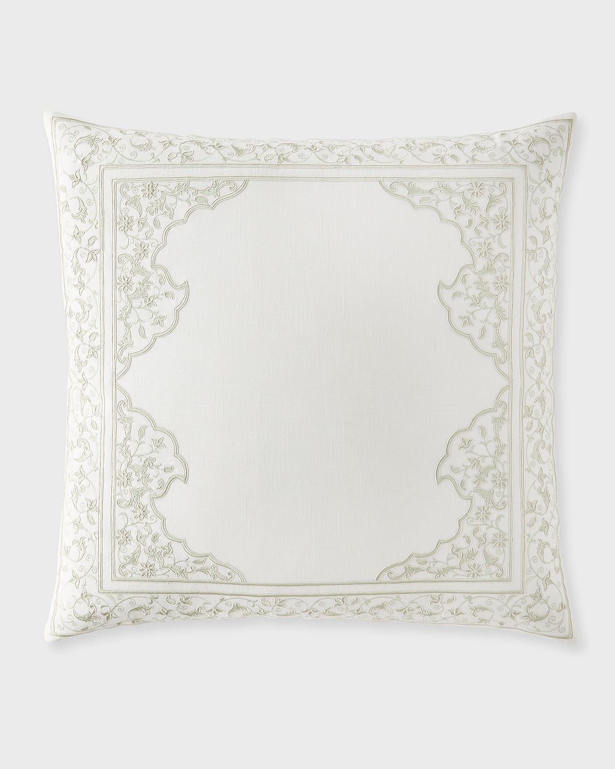 Glyes Euro Sham with Floral Border