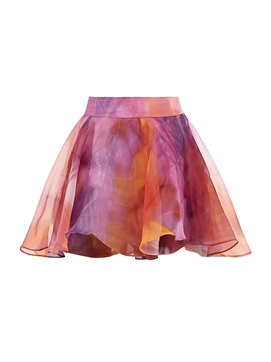 Women's Kokos Watercolor Organza Shorts - Dandi Print - Size Large