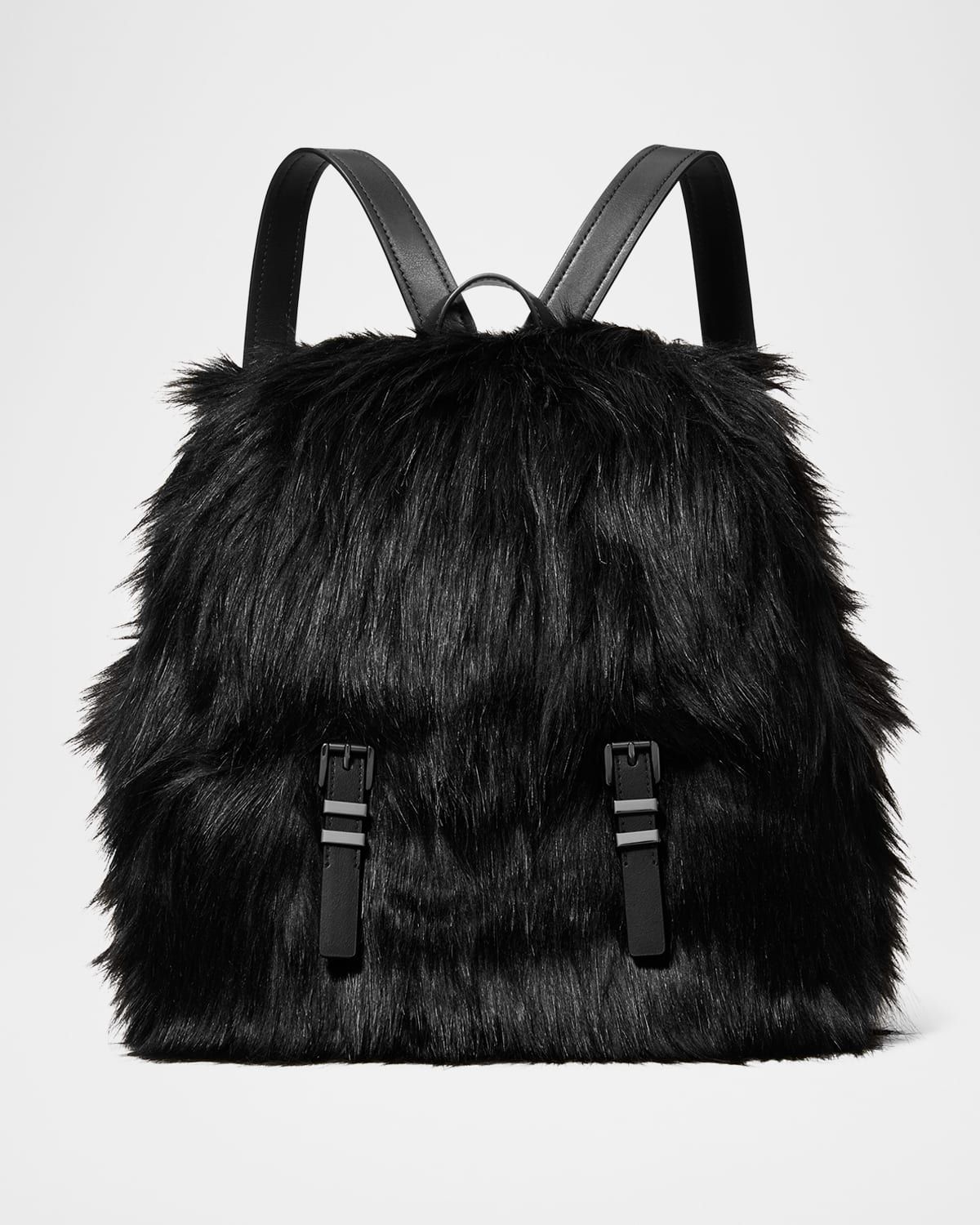 Quinn Medium Faux Fur Flap Backpack