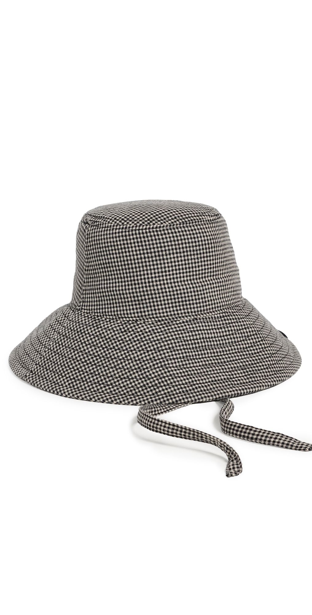 rag & bone Harper Sun Hat Black Gingham M/L
