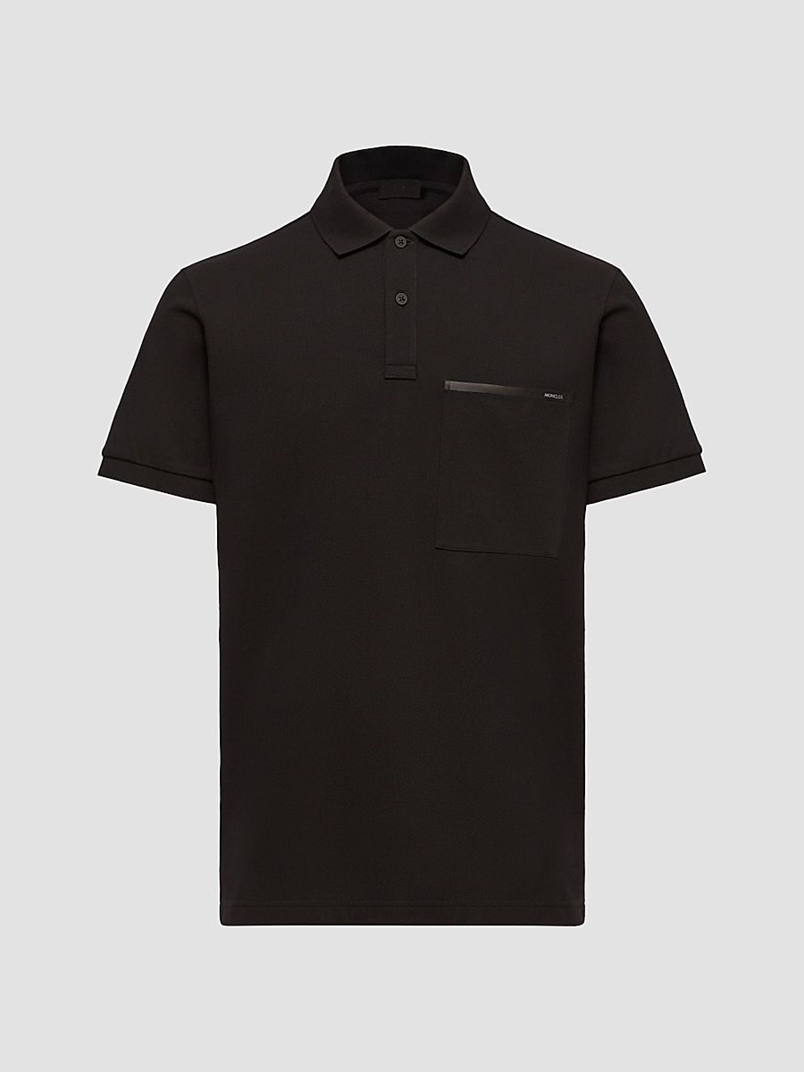 Men's Polo Shirt in Cotton Piquet - Black - Size XXL