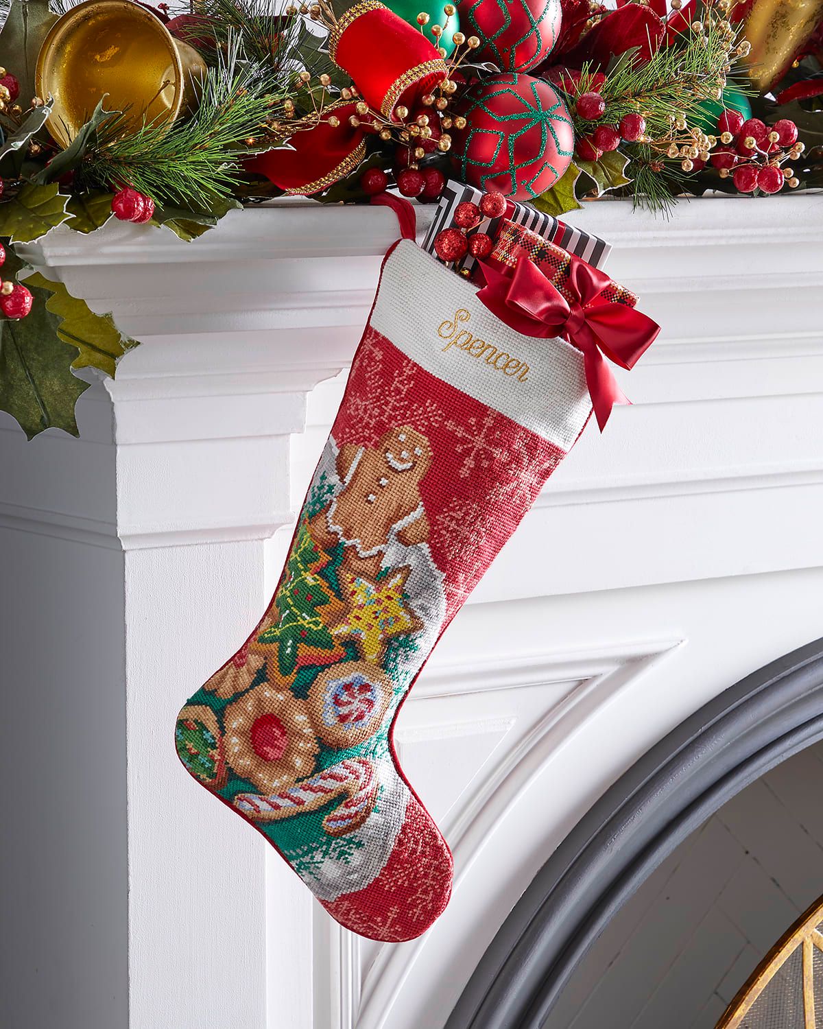 Personalized Retro Cookies Holiday Stocking