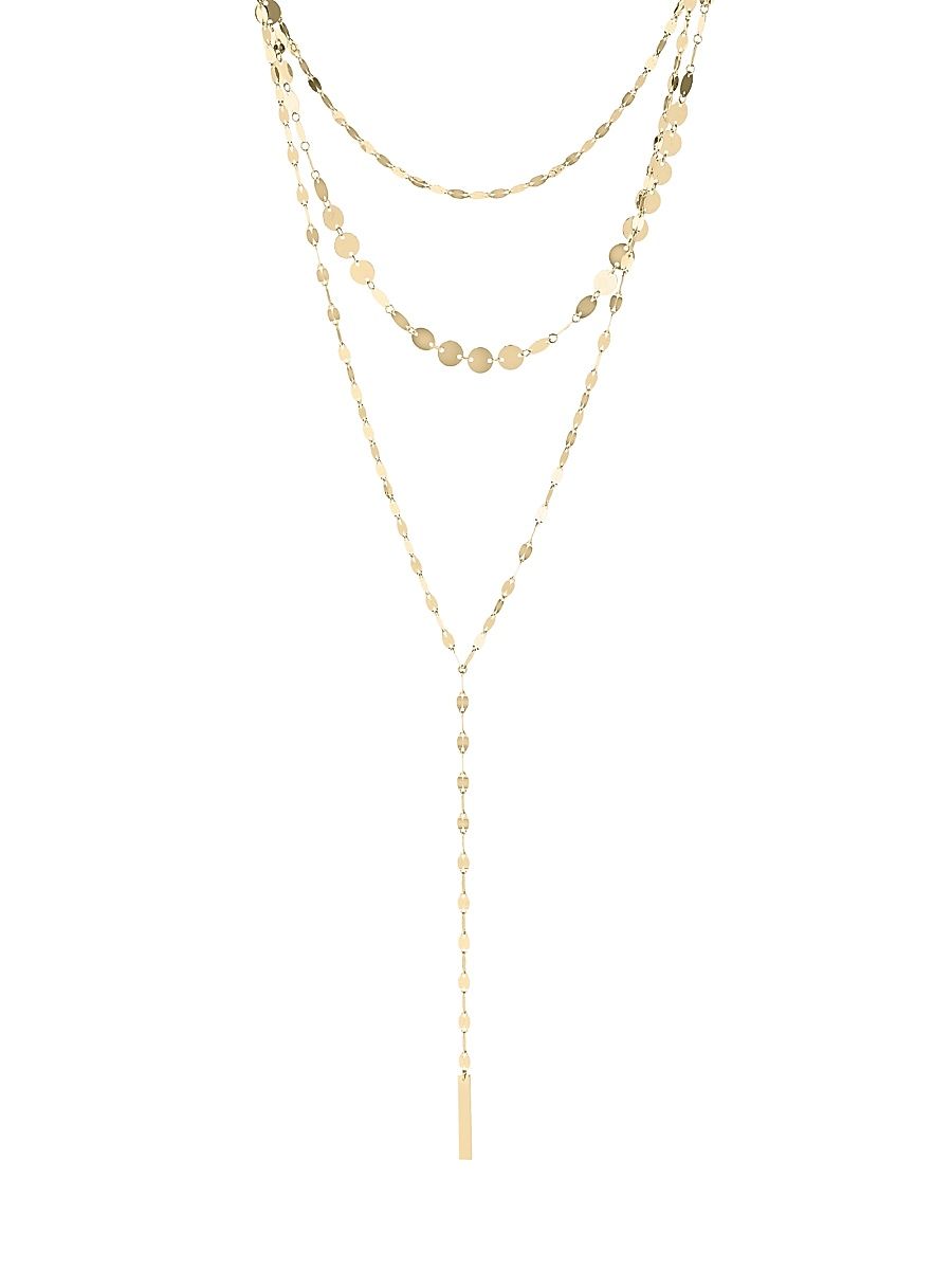 Women's Mega Blake Remix 14K Yellow Gold Lariat Chain Necklace - Yellow Gold