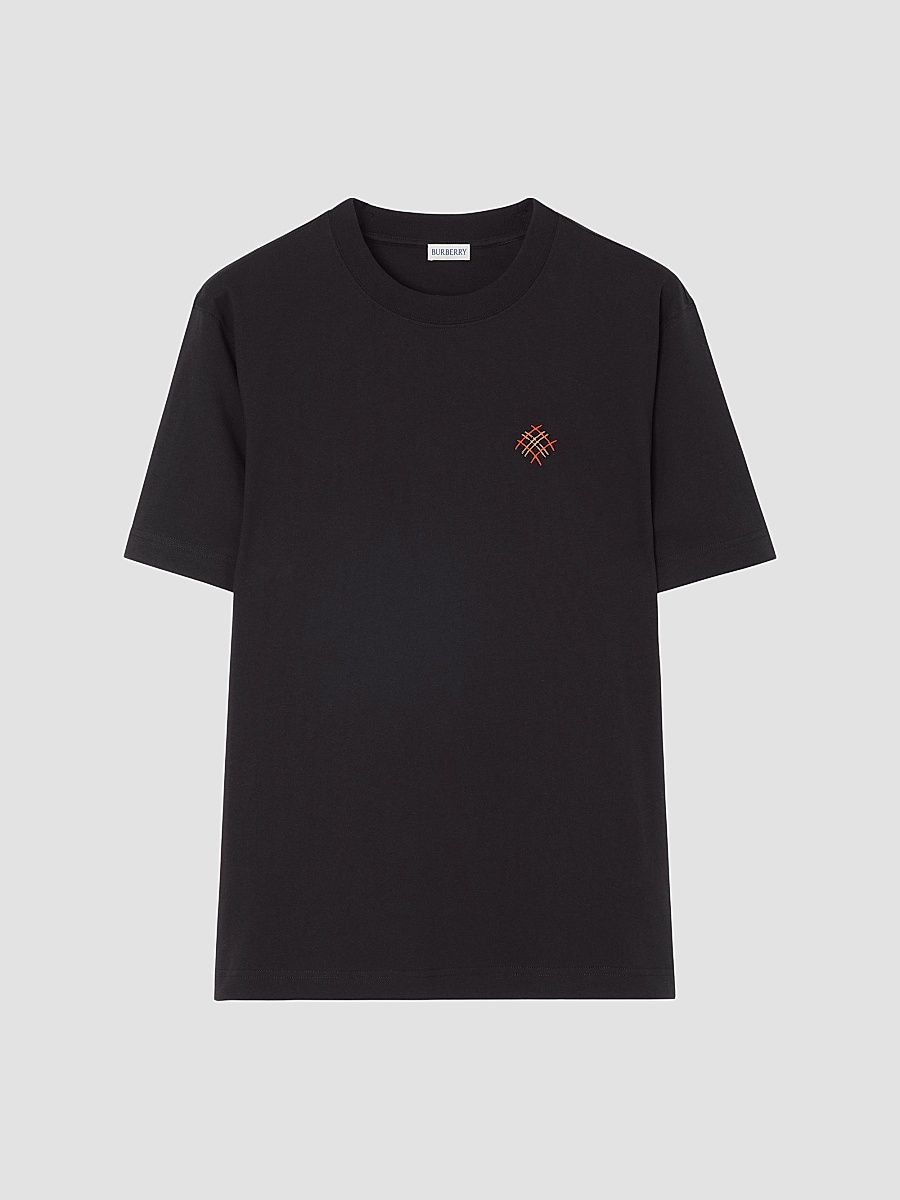Men's Ryan Script Cotton Crewneck T-Shirt - Black - Size XXL