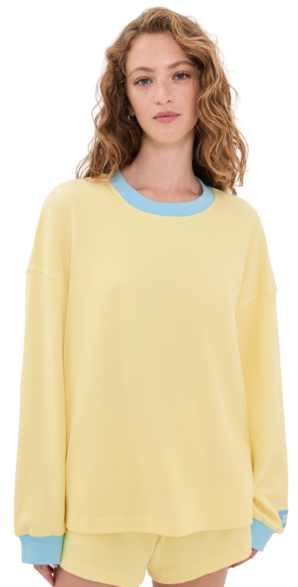 Daily Drills Oversized Thermal Top Lemonade/Malibu XS/S