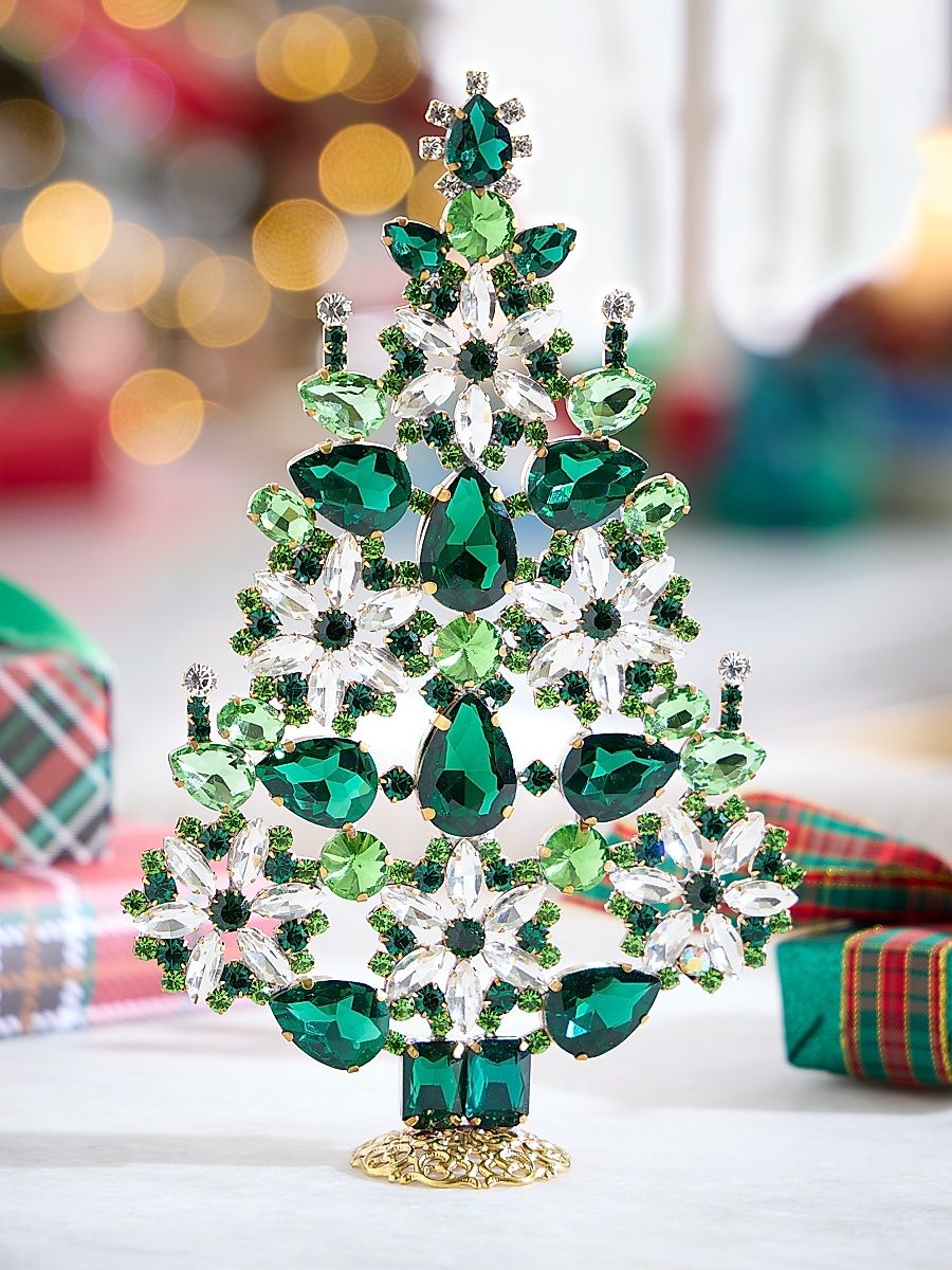 Sparkly Crystal Christmas Tree Decoration