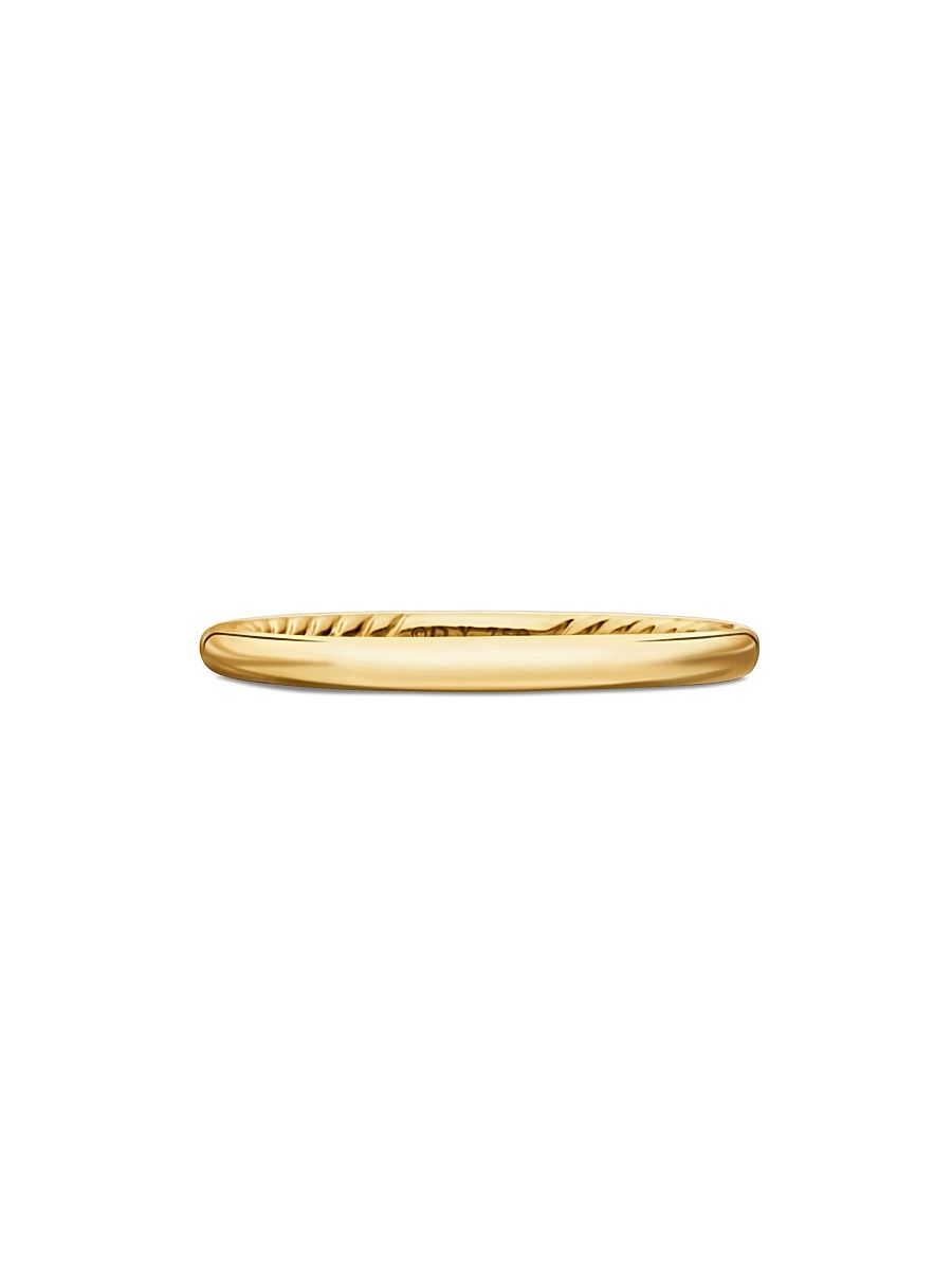Women's DY Eden Band Ring in 18K Yellow Gold, 2MM - Gold - Size 8