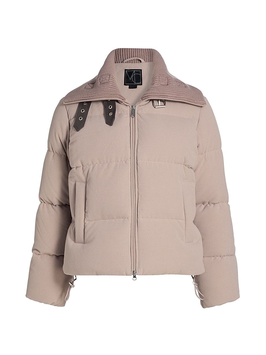 Women's Quilted Down Puffer Jacket - Mushroom - Size XL