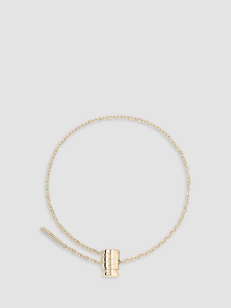 Women's Latch Mini 18K Yellow Gold Bracelet - Yellow Gold - Size Medium