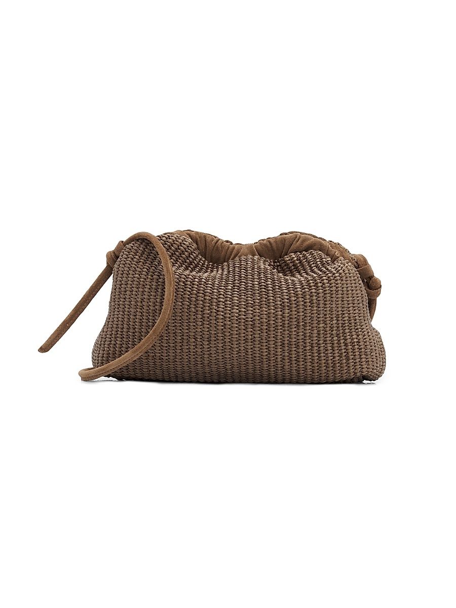 Women's Cloud Mini Raffia Clutch - Anise