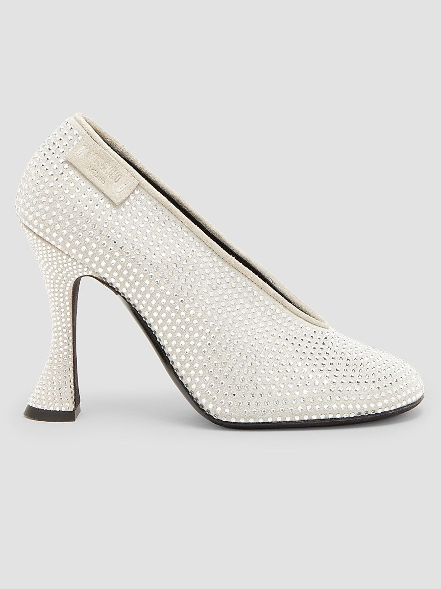 Women's 100MM Leather Duck Pumps - White - Size 11
