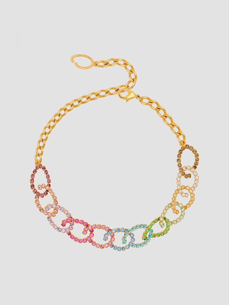 Oscar de la Renta Women's Rhinestone Statement Necklace - Rainbow