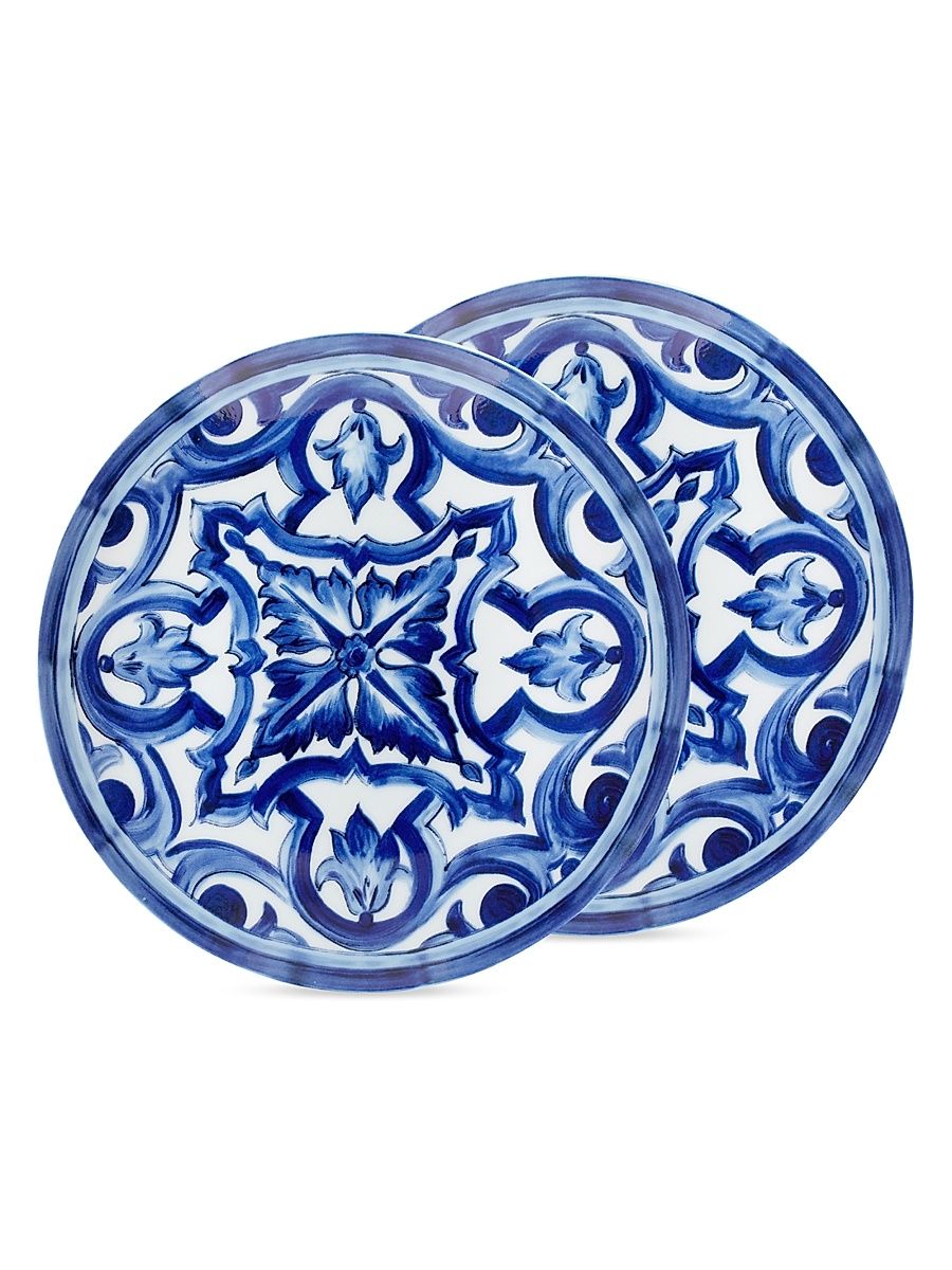 Blue Mediterraneo Stella 2-Piece Bread Plate Set