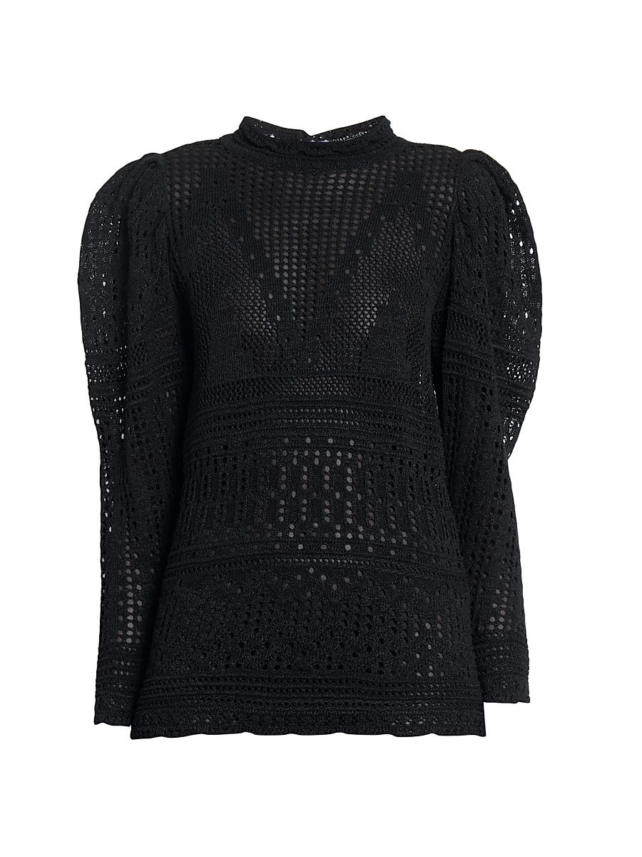 Women's Dahara Crochet-Lace Top - Black - Size 2