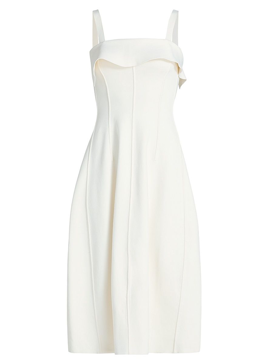Women's Blanca Compact Ruffle Dress - Off White - Size Large