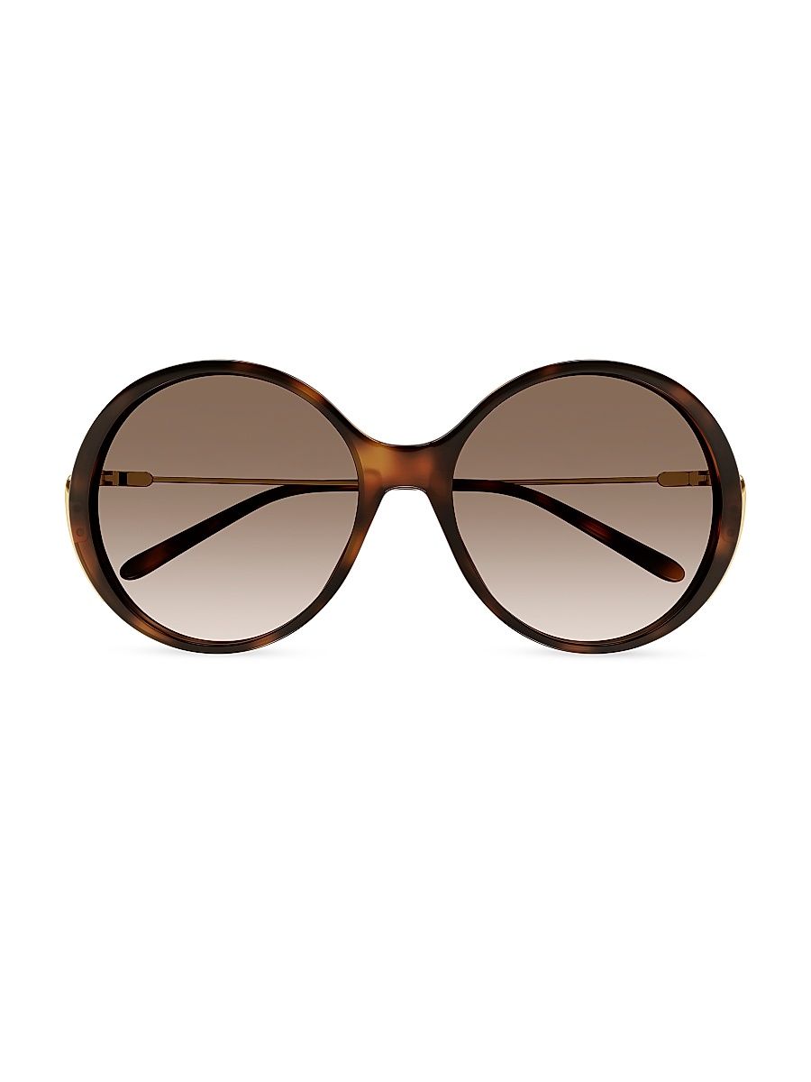 Women's Elys Acetate 58MM Round Sunglasses - Havana