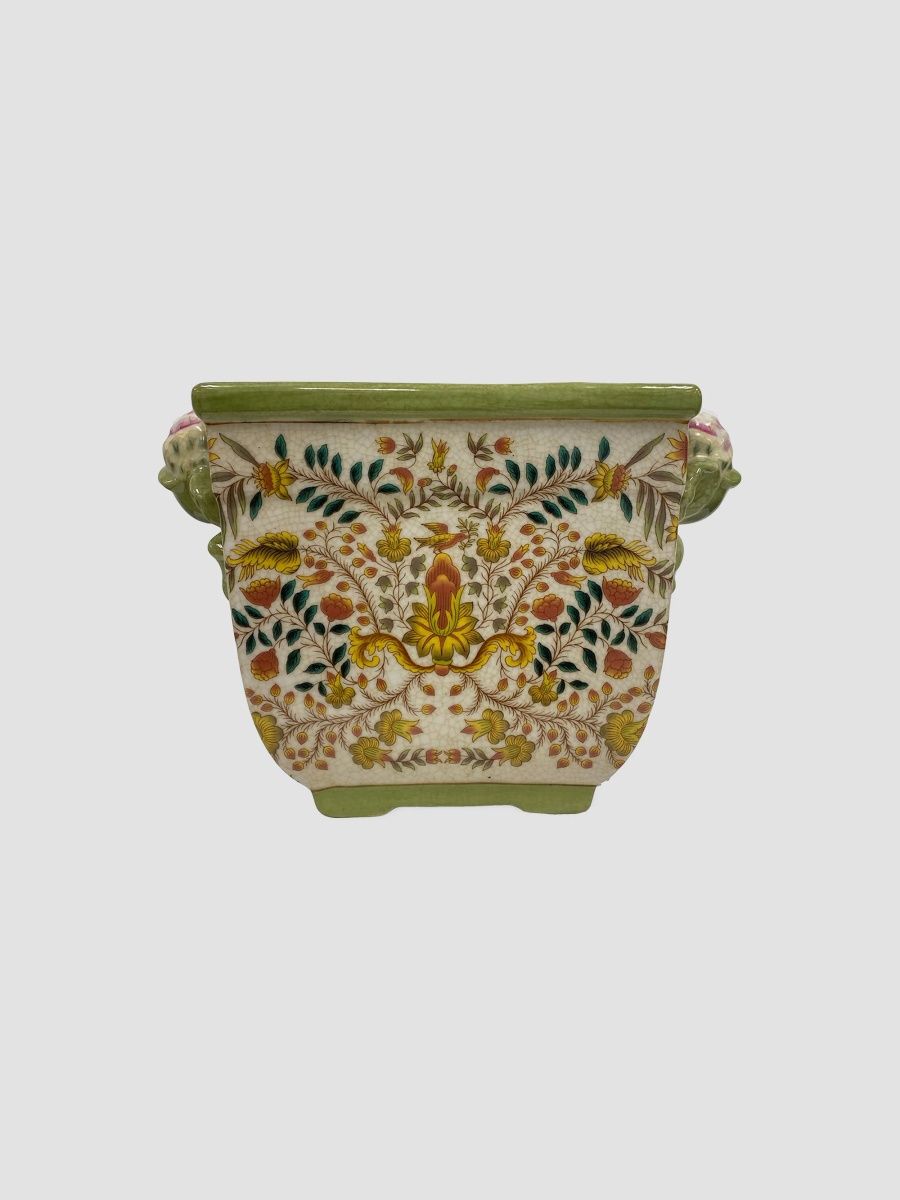 Winward Home Newness Floral Ceramic Planter - Multicolor