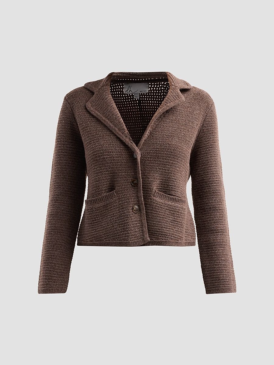 Women's Trish Merino Wool-Blend Blazer - Molasses - Size Large