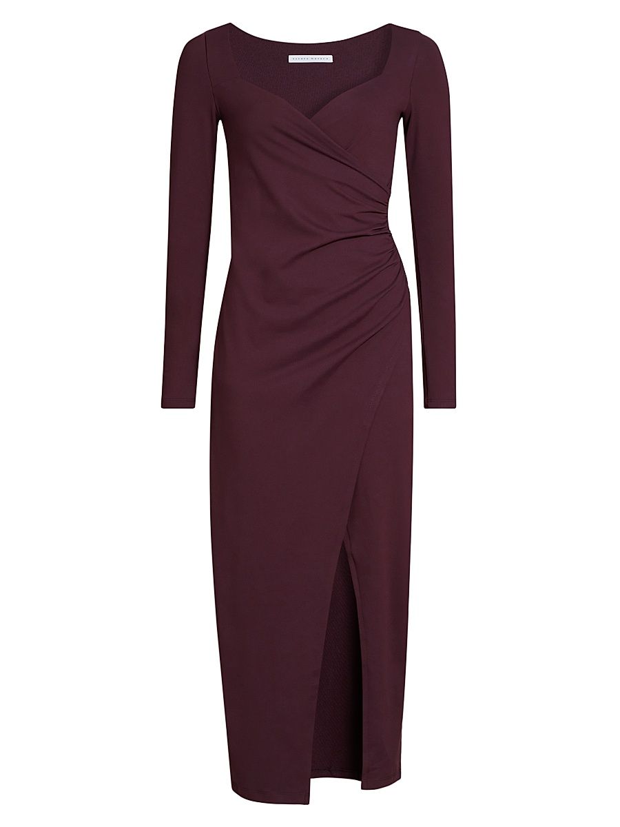 Women's Wrap Midi-Dress - Malbec - Size Medium