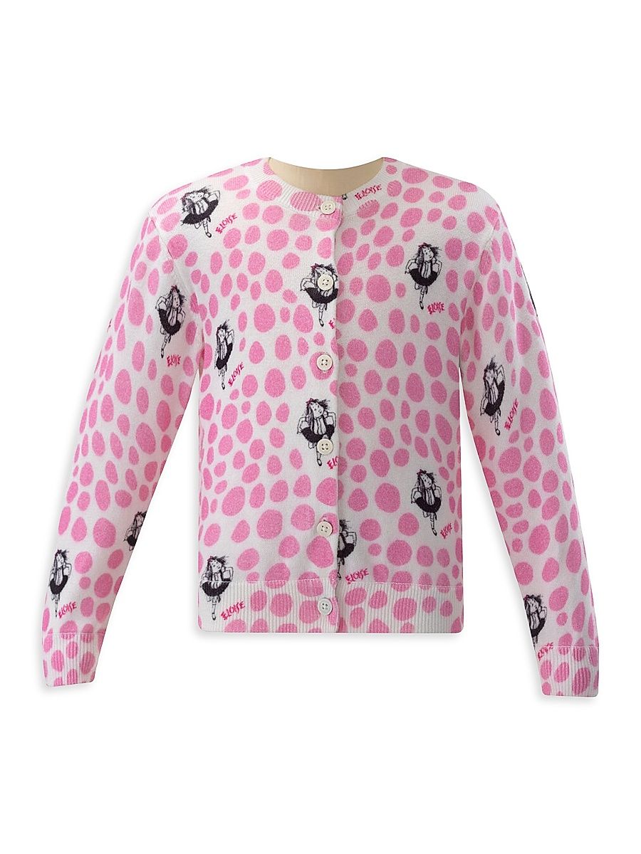 Eloise Little Girl's & Girl's Eloise Dot Print Cardigan - Pink - Size 14