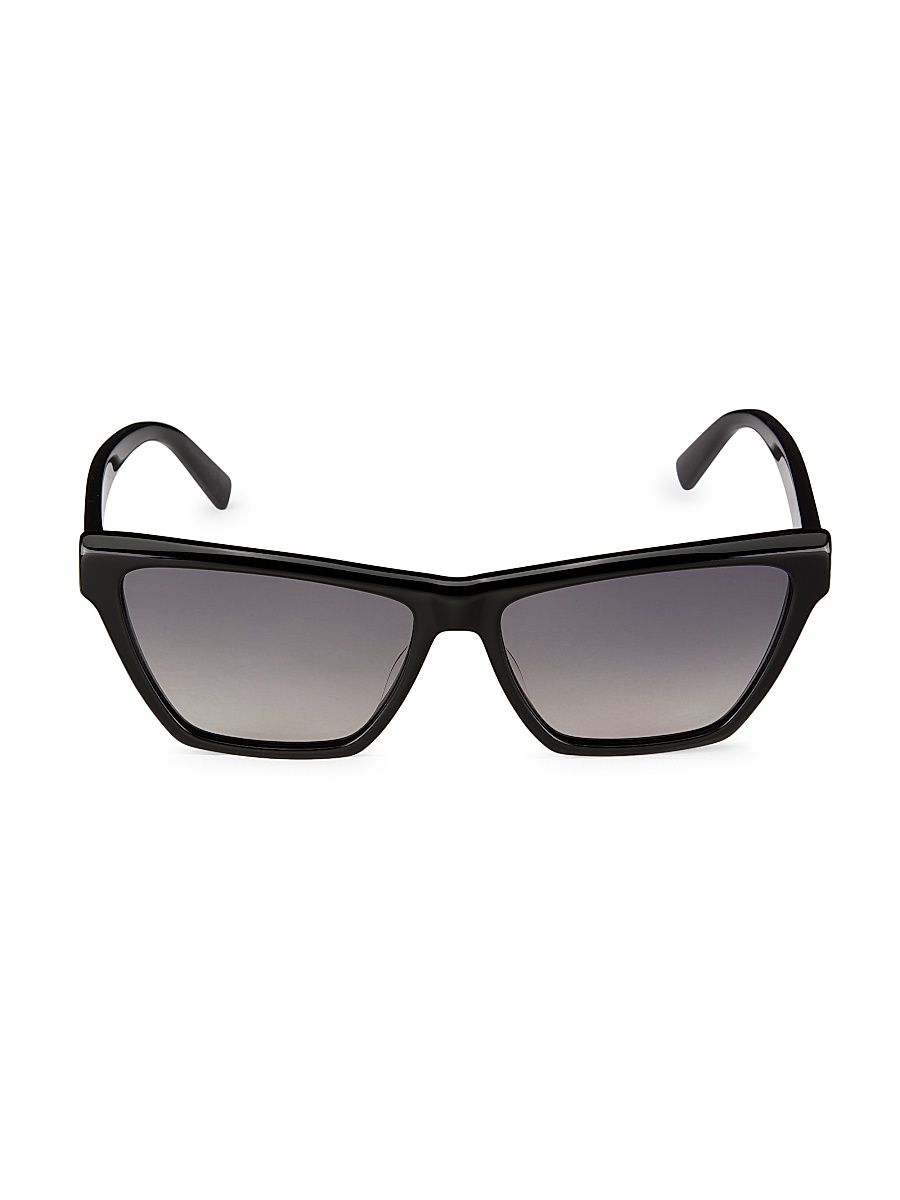 Women's 58MM Oversized Cat-Eye Sunglasses - Black